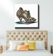 Walk the Future - Futuristic Shoe Wrapped Canvas - Beyond T-shirts