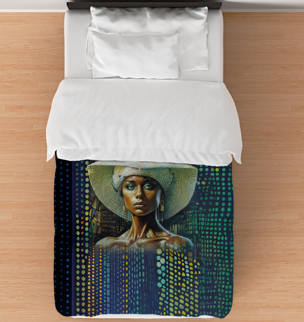 Celestial Beauty Beyond Style duvet cover with starry design.