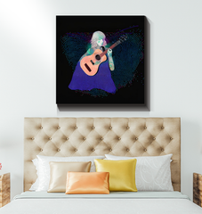 Orchid wall art in bloom on canvas wrap