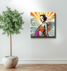 Dynamic wave design on Surfing 5 27 Wrapped Art