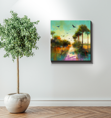 Coastal Escape Landscape Canvas Painting