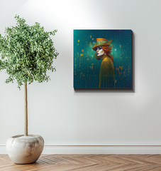 Celestial Cascade wrapped canvas wall art