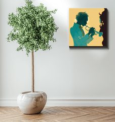 Harmonious Duets - Abstract Music Canvas Art - Beyond T-shirts