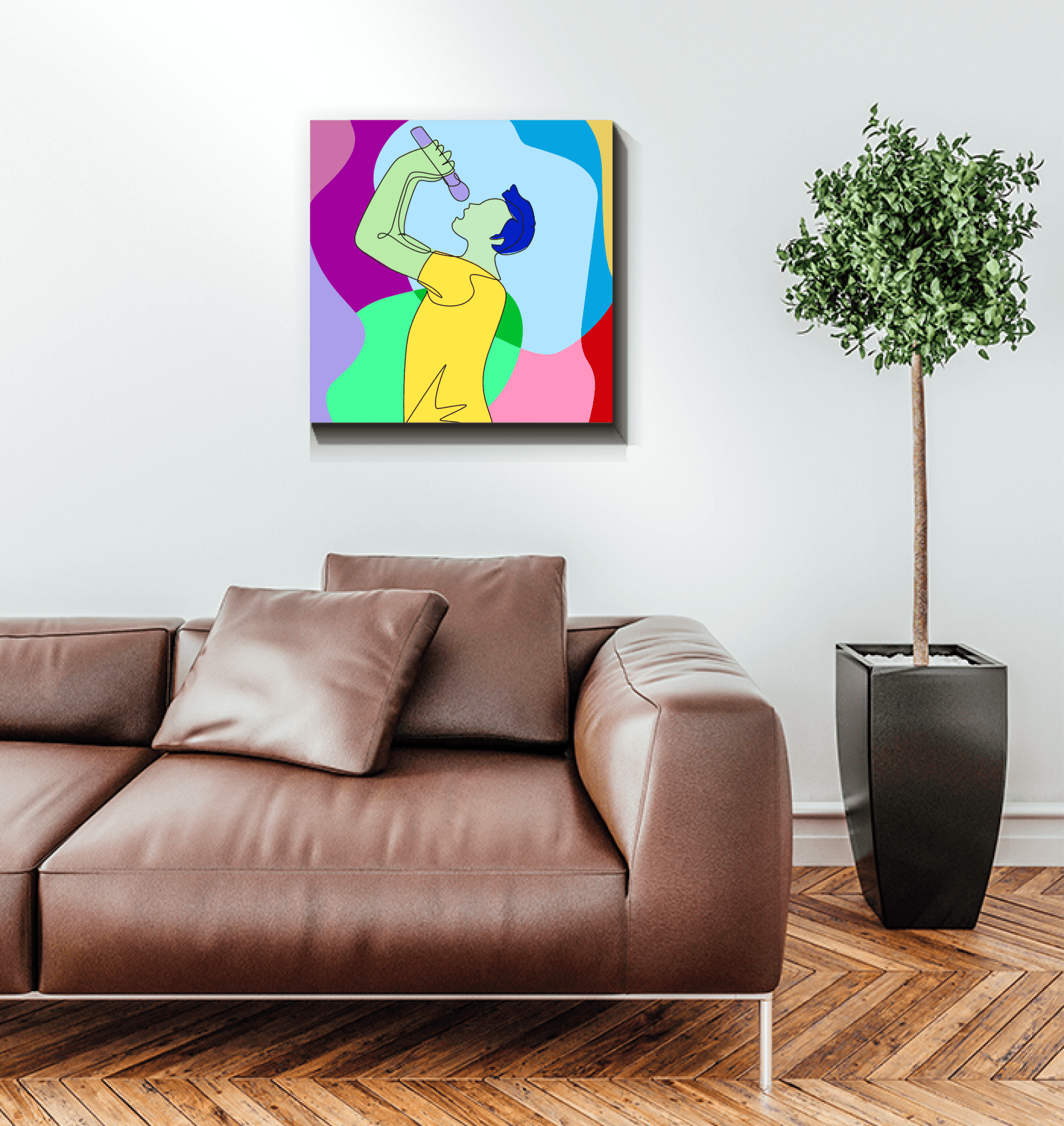Singing Guy1 Wrapped Canvas - Beyond T-shirts