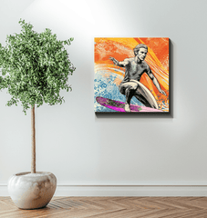 Surfing Aura Canvas Print - Beyond T-shirts
