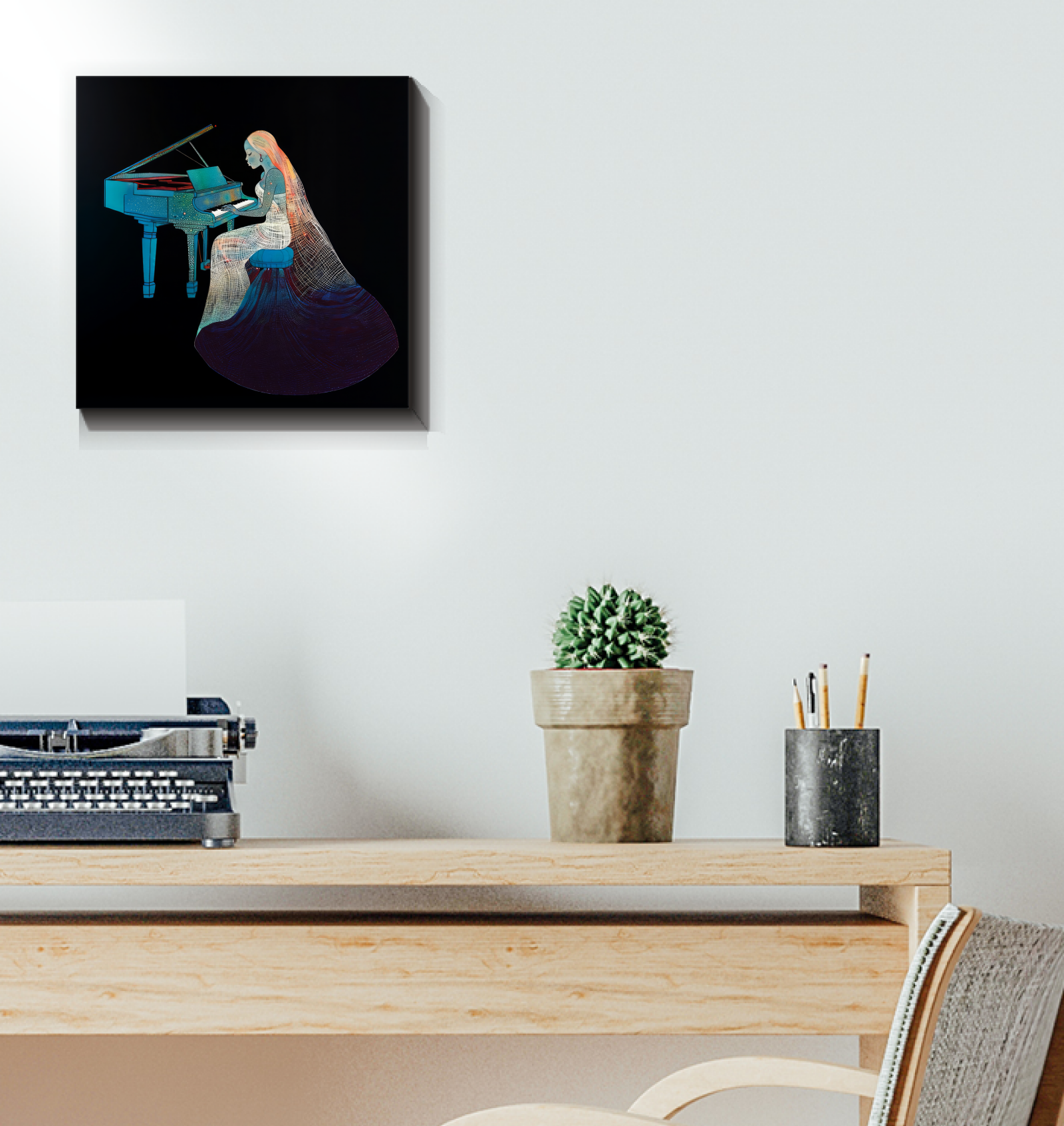 Elegant wrapped canvas featuring lily flower design in full bloom