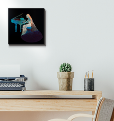 Elegant wrapped canvas featuring lily flower design in full bloom