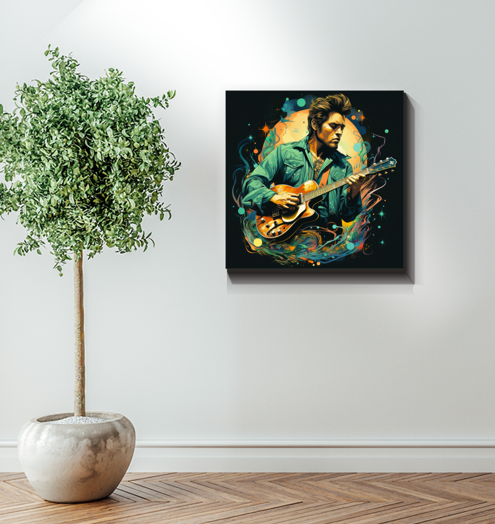 Ethereal Serenade Violin Music Canvas Art