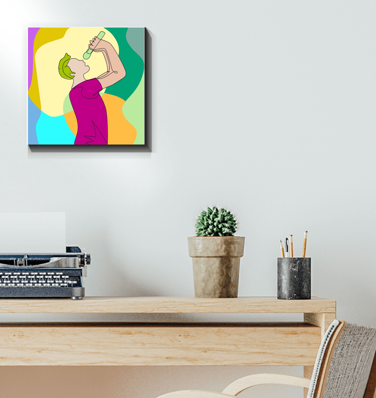 Singing Guy1 Wrapped Canvas - Beyond T-shirts