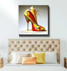 Stepping into Tomorrow - Futuristic Shoe Canvas - Beyond T-shirts