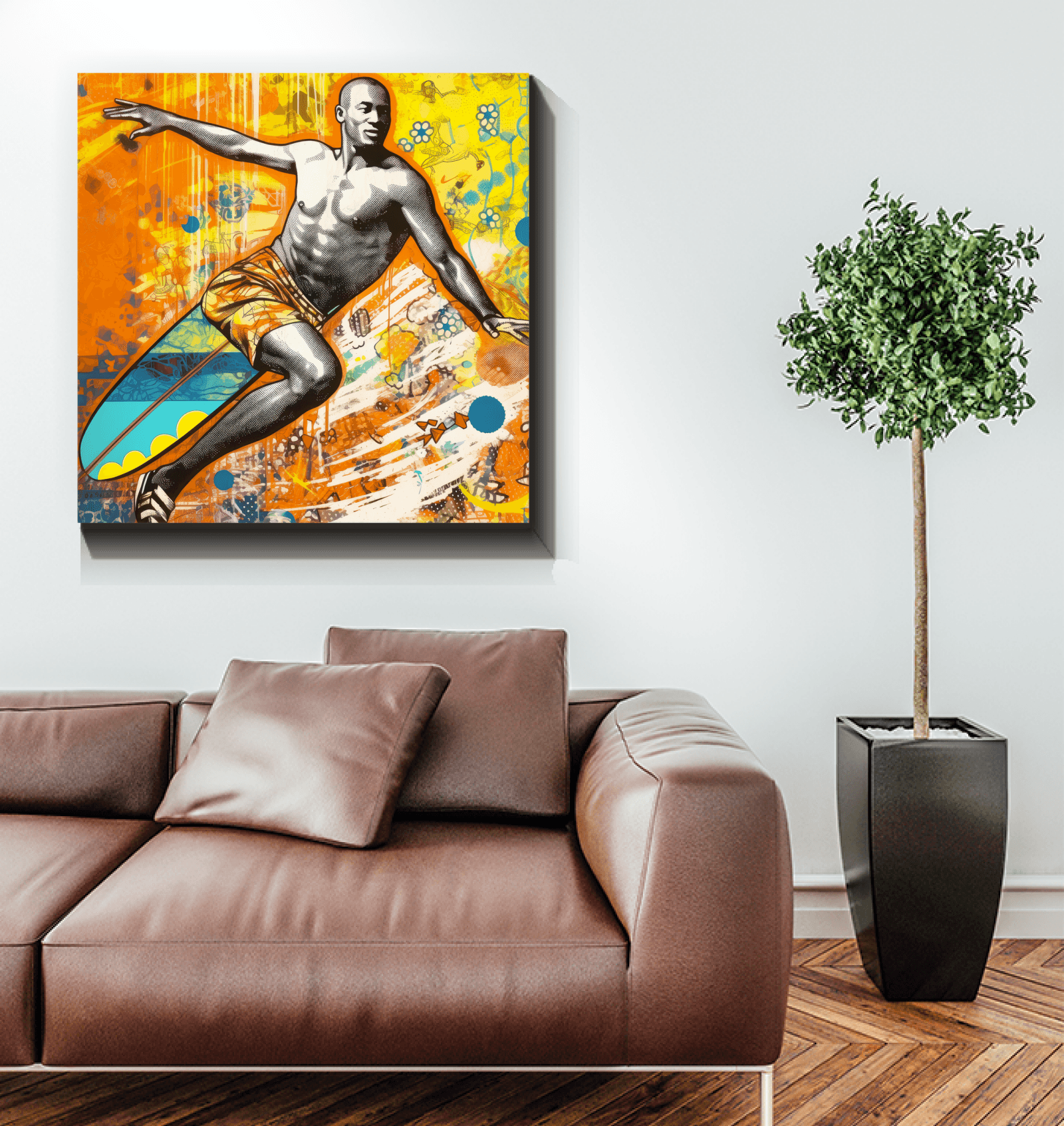 Lifestyle image with Surfing 5 12 Canvas