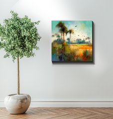 Autumn Leaves in the Breeze Wrapped Canvas