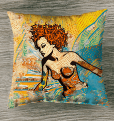 Elegant Surfing 5 24 Outdoor Pillow with serene coastal pattern for a tranquil outdoor ambiance.