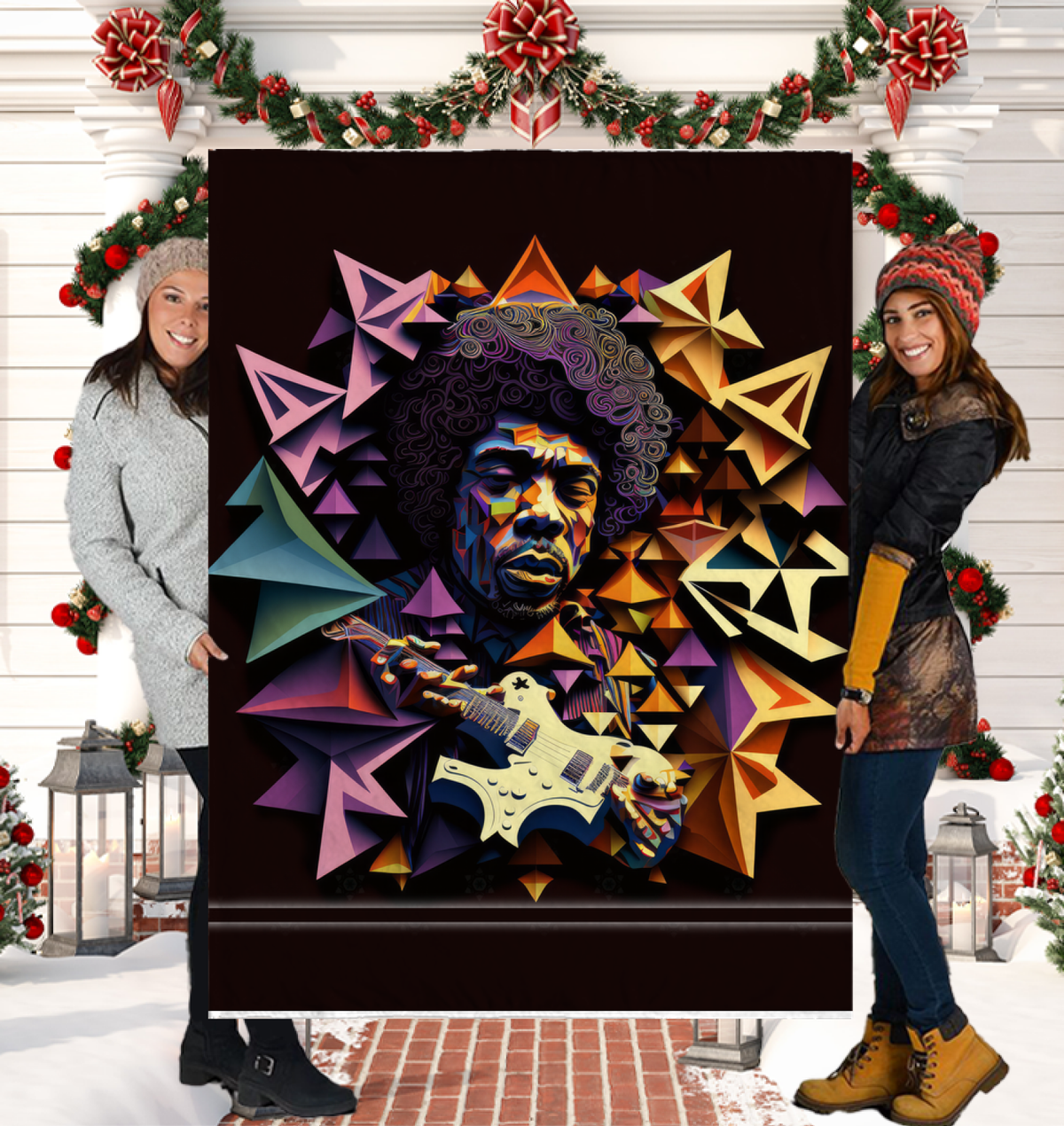 Electro Pop Sherpa Blanket