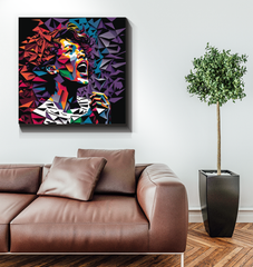 Electric Elegance Wrapped Canvas