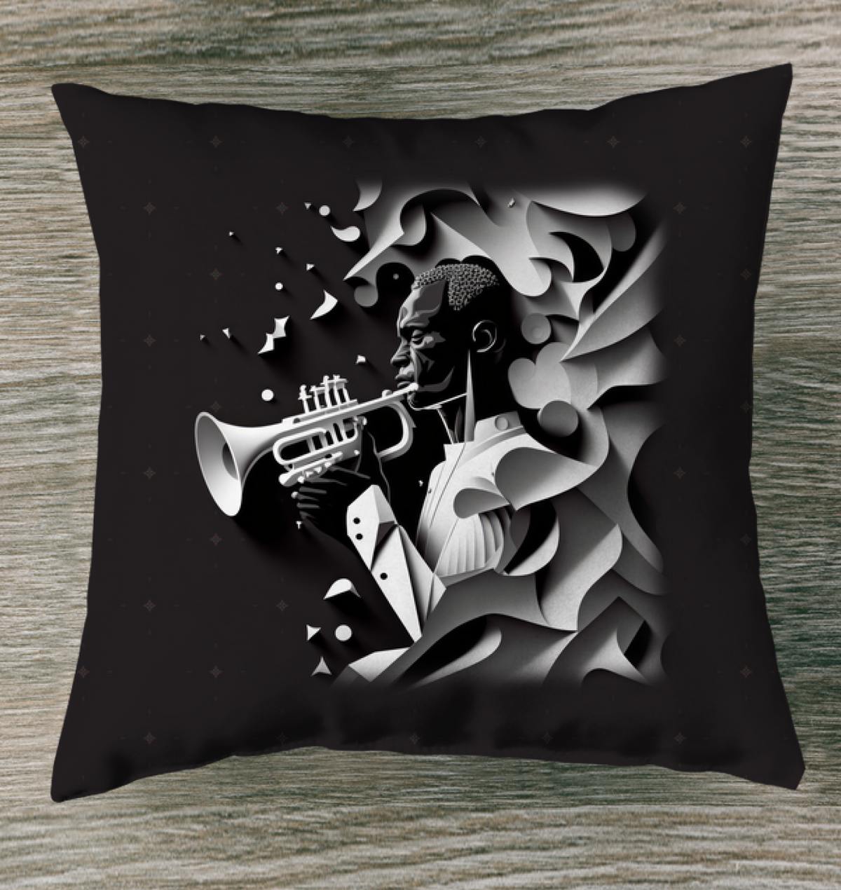 Bassline Bloom Outdoor Pillow