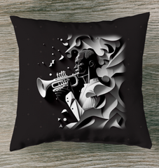 Bassline Bloom Outdoor Pillow