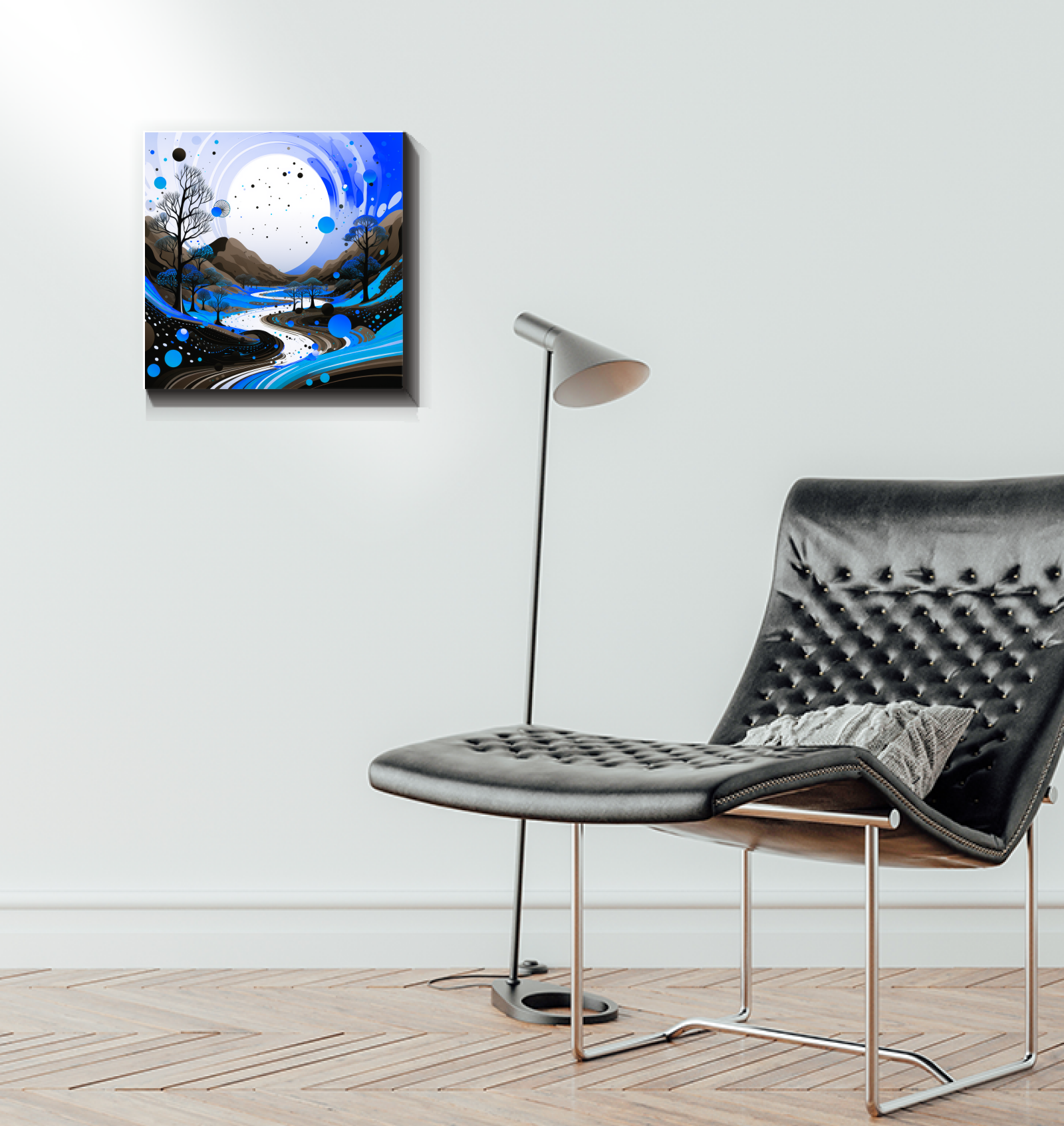 Enchanting Eclipse Celestial Landscape Canvas