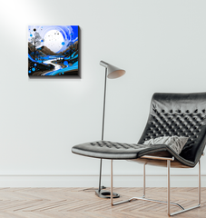 Enchanting Eclipse Celestial Landscape Canvas