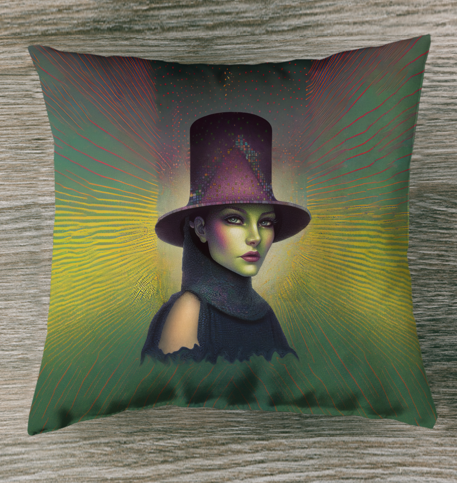 Urban Radiance Modern Outdoor Pillow with vibrant design.