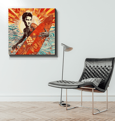 Surfing Serenity Canvas Art - Beyond T-shirts