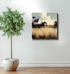 Desert Oasis Landscape Wrapped Canvas