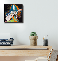 Colorful chrysanthemum floral canvas wall art