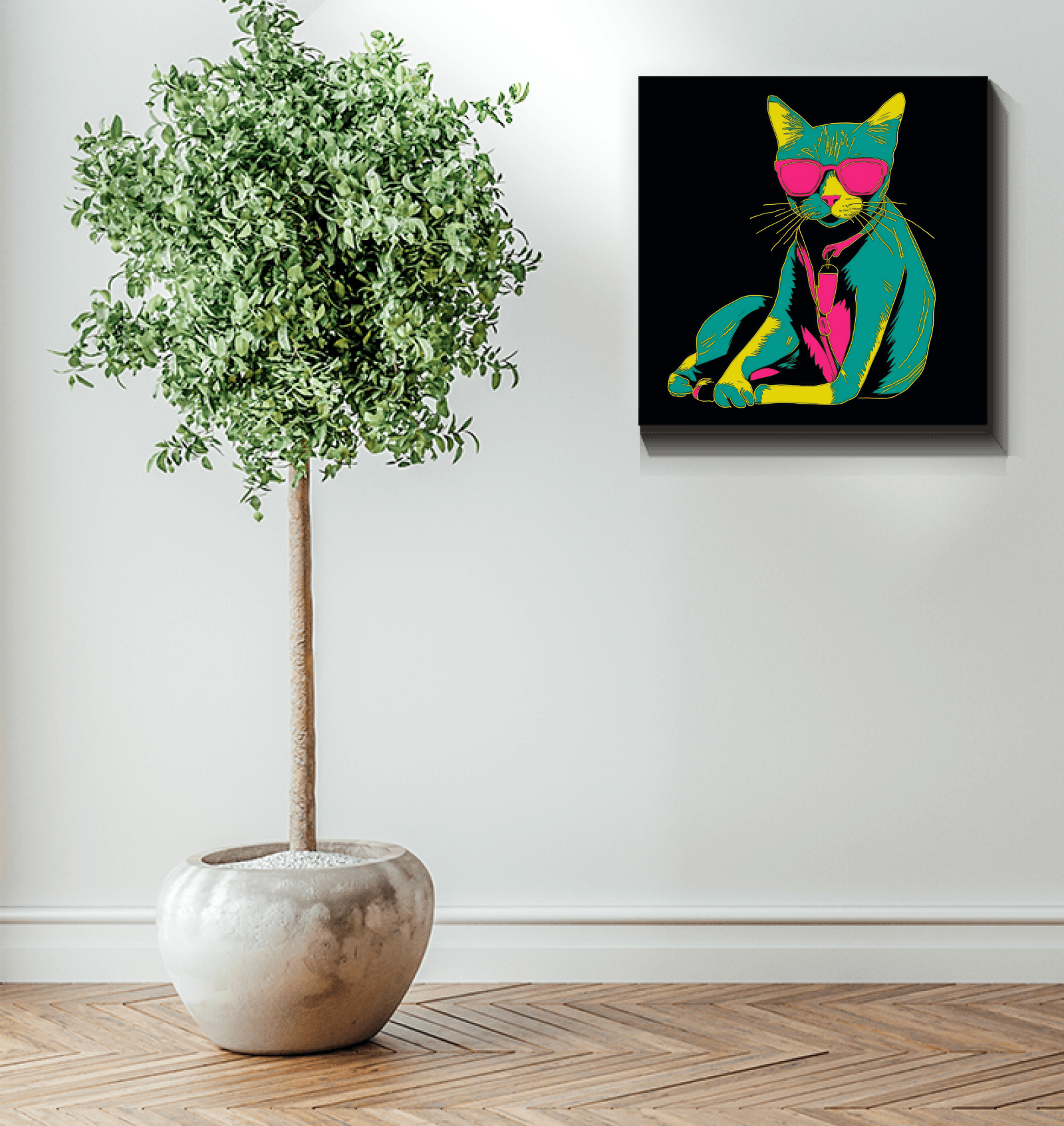 Cat's Whimsical Dream Canvas Print - Beyond T-shirts