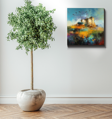 Misty Forest Retreat Wrapped Canvas