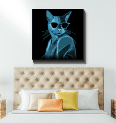 Mystical Cat Encounter Canvas Art - Beyond T-shirts