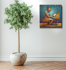 Cat's Elegance Wrapped Canvas