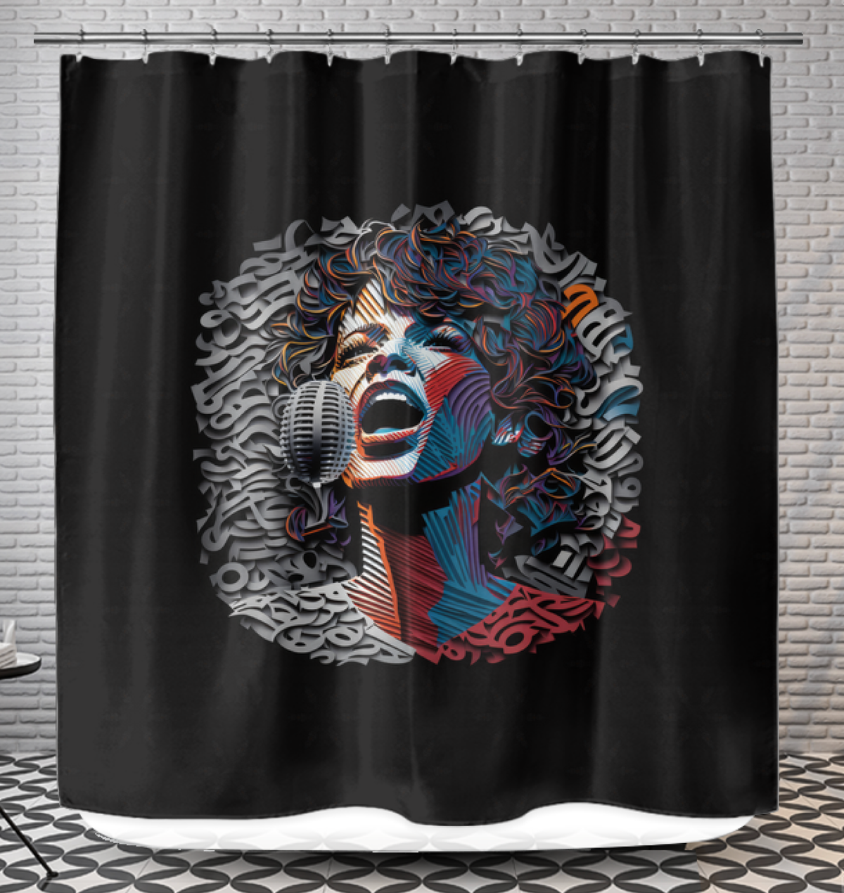 Soulful Strings Shower Curtain