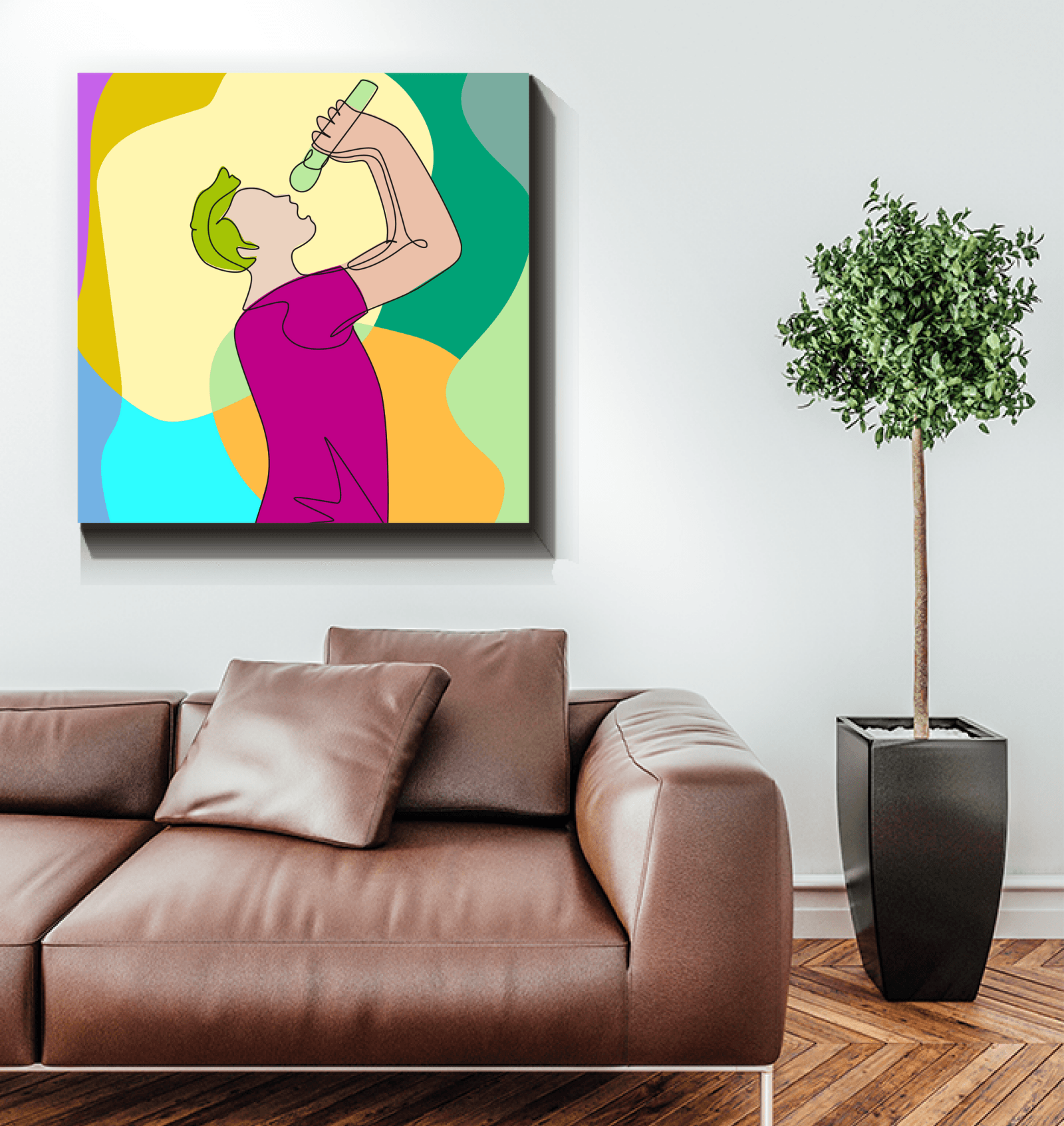 Singing Guy1 Wrapped Canvas - Beyond T-shirts