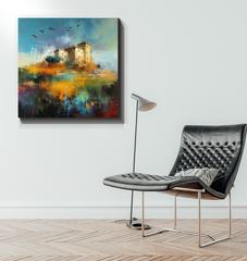 Misty Forest Retreat Wrapped Canvas