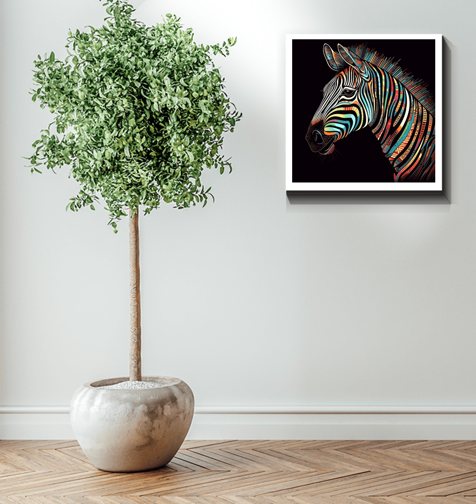 Zebra Waterhole Reflection Canvas - Beyond T-shirts