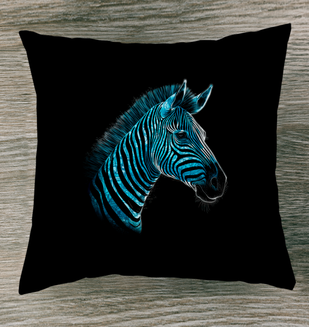 Playful Zebra Waterhole Cushion