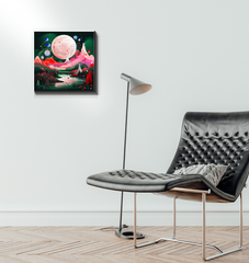 Lustrous Lavender Field Landscape Canvas