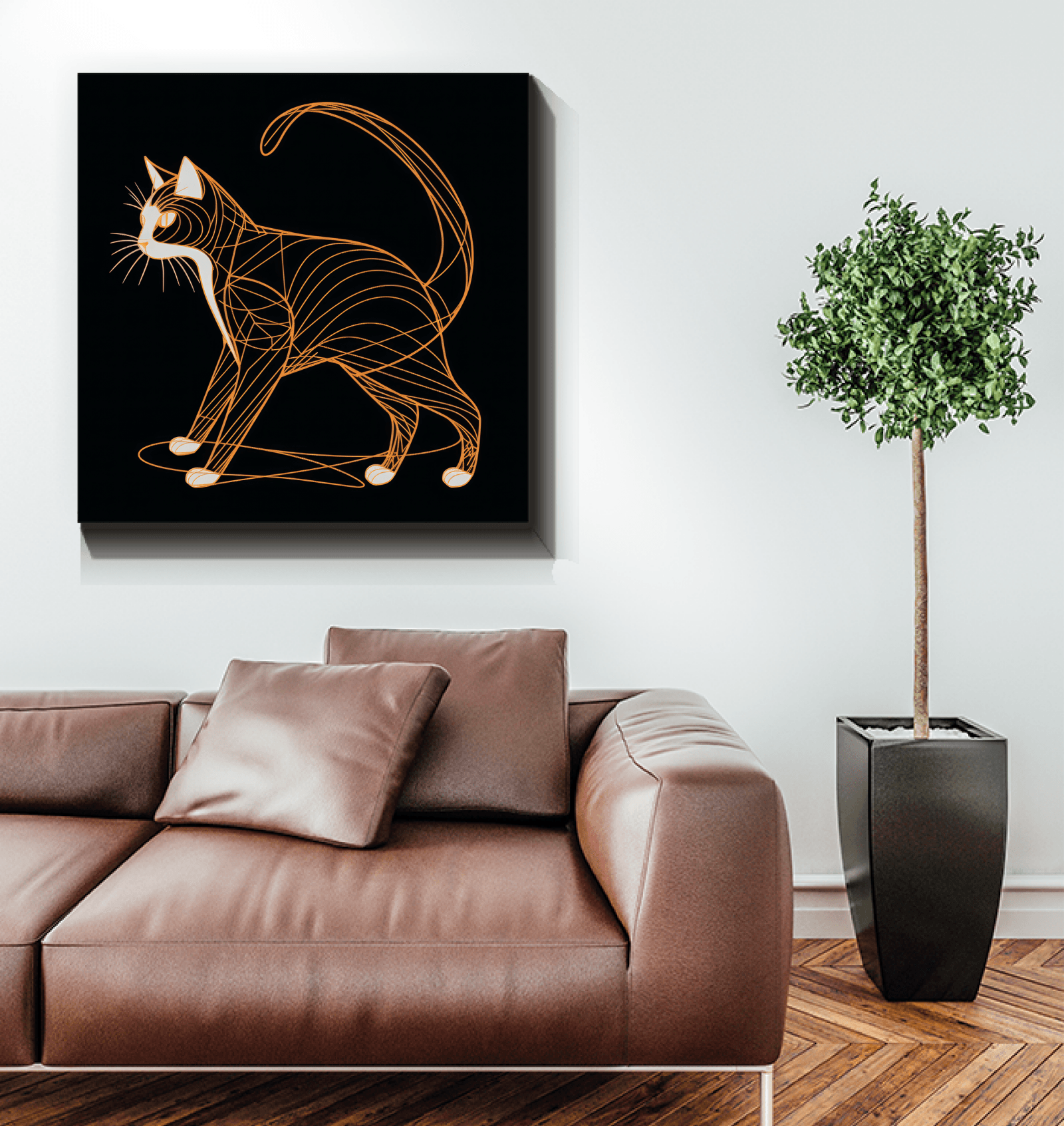 Elegant Siamese Gaze Canvas - Beyond T-shirts