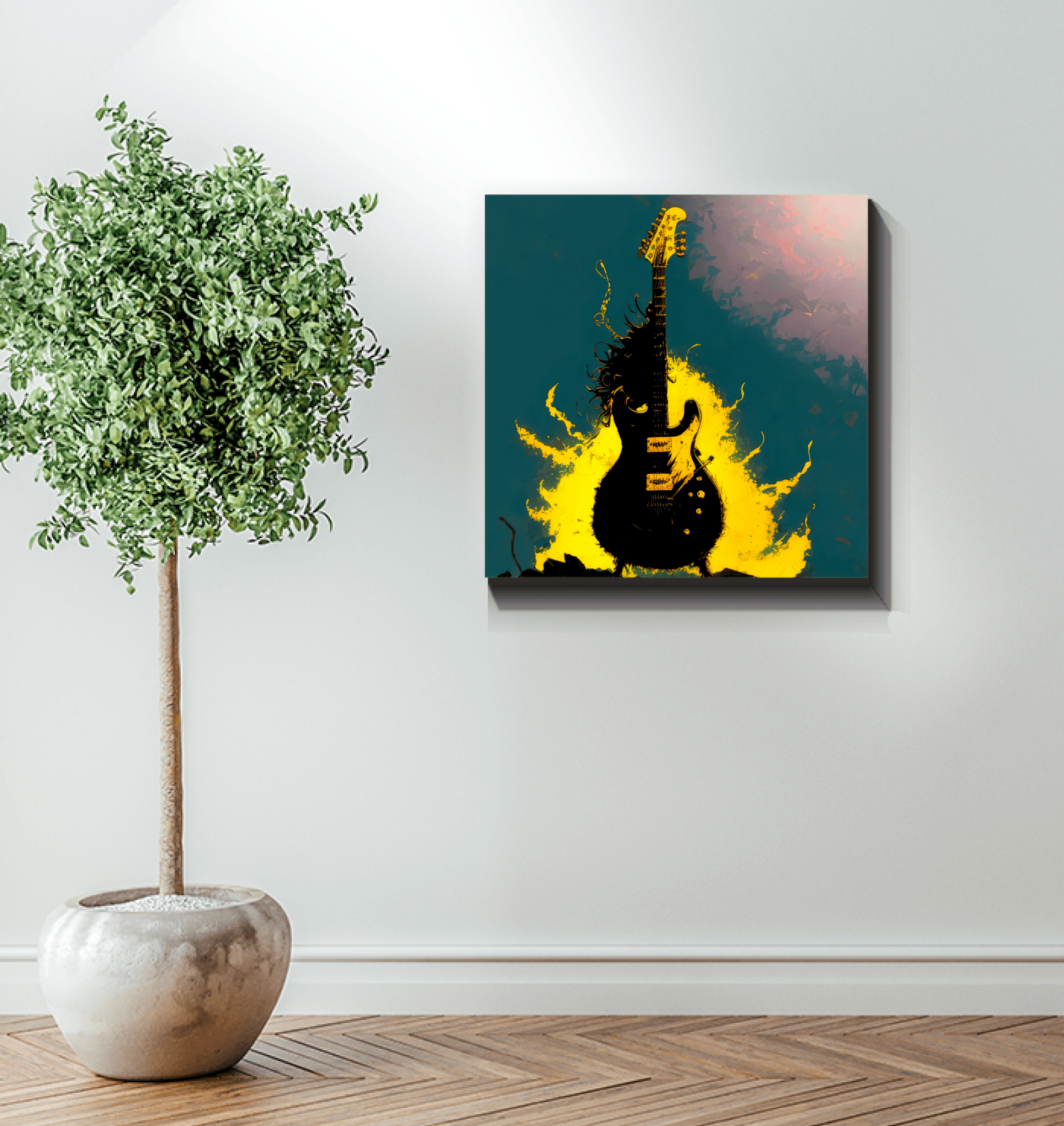 Saxophone Serenity - Jazz Music Canvas Wall Art - Beyond T-shirts