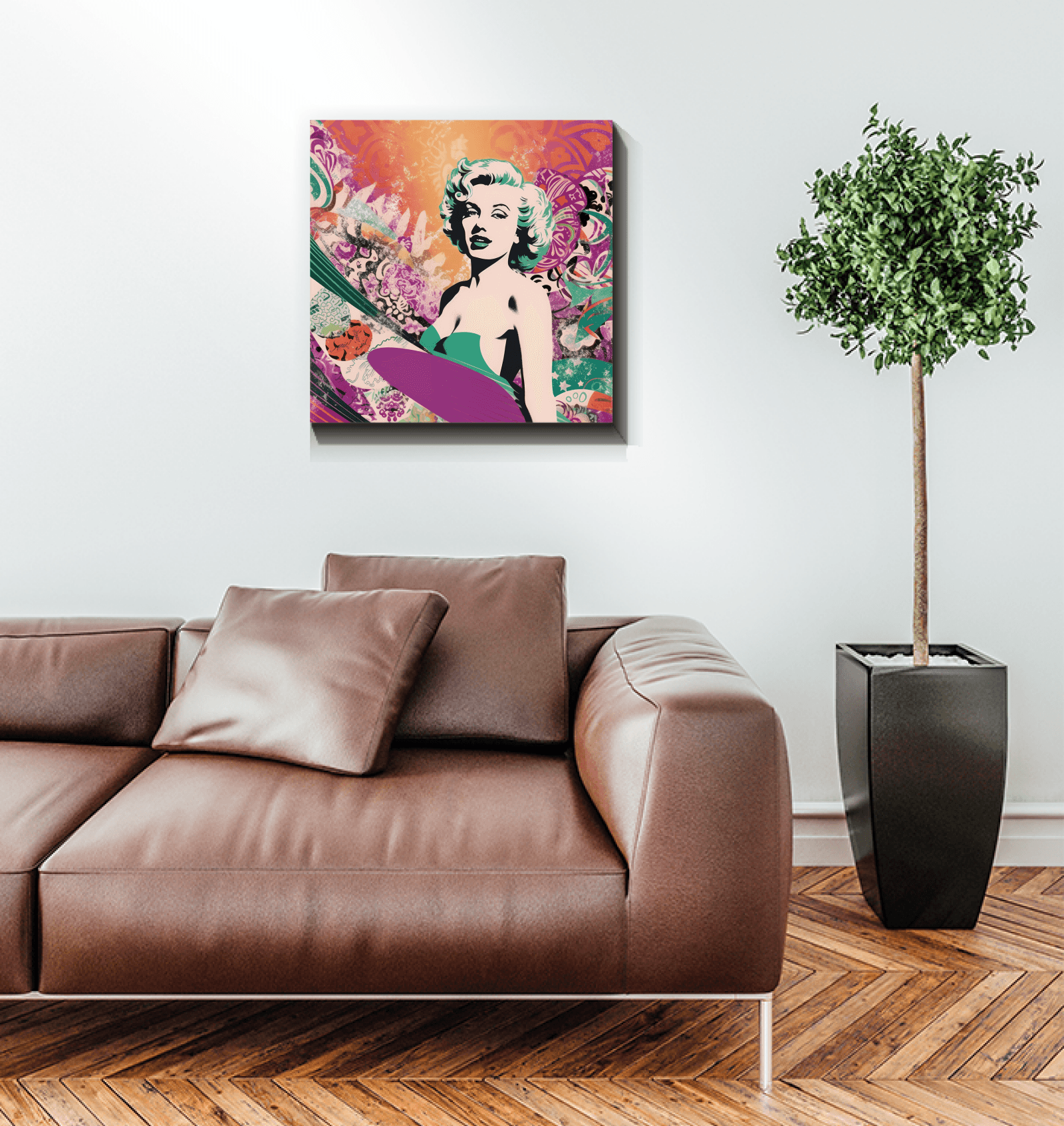 Surfing 5 02 Canvas art in gallery setting