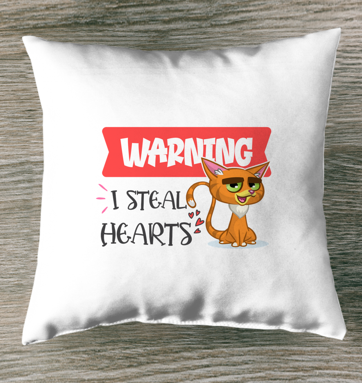 Warning I Only Steal Hearts Indoor Pillow