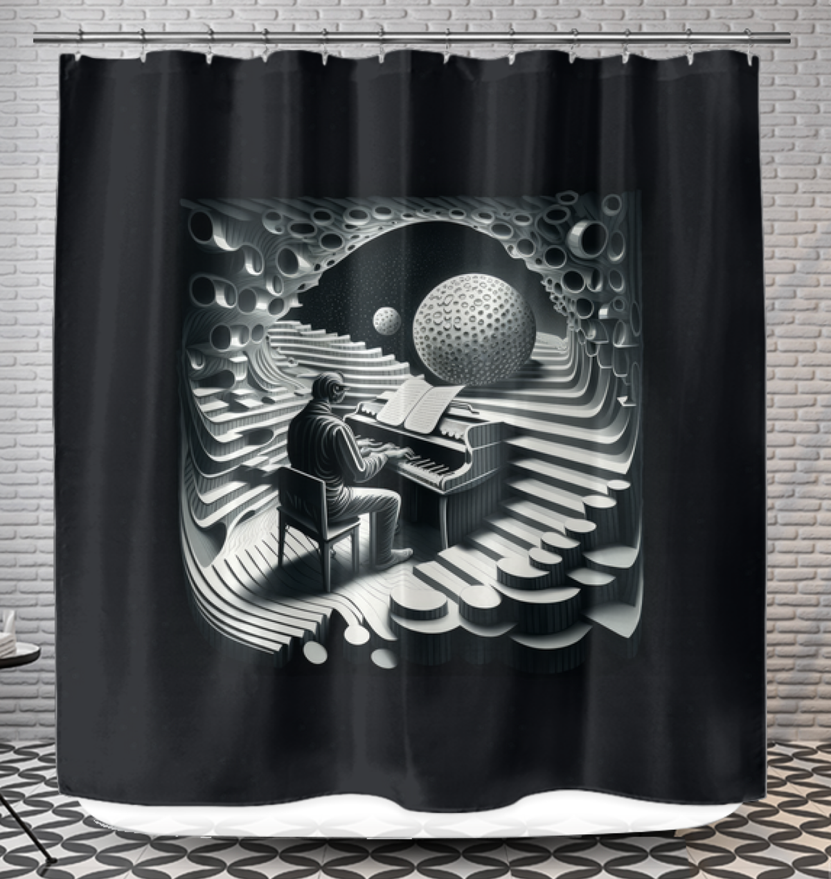 Crescendo Cascade Shower Curtain