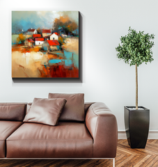 Coastal Cliffside Retreat Wrapped Canvas