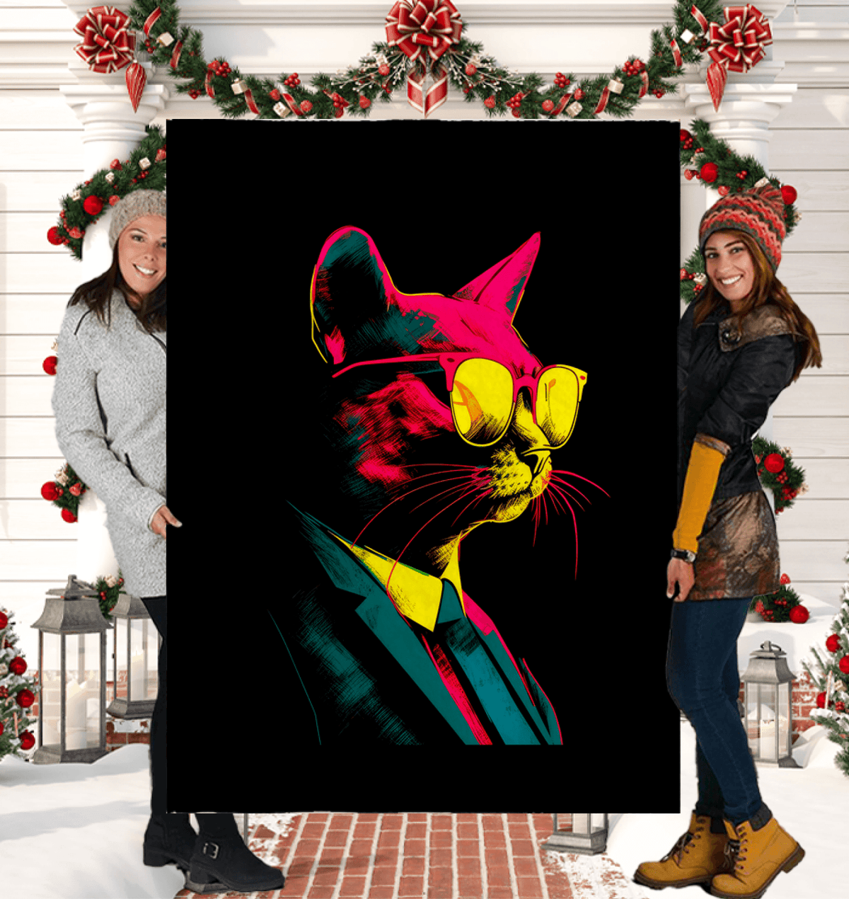 Mystical Cat Whispers Sherpa Blanket - Beyond T-shirts