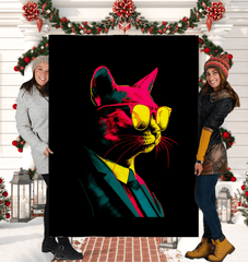 Mystical Cat Whispers Sherpa Blanket - Beyond T-shirts