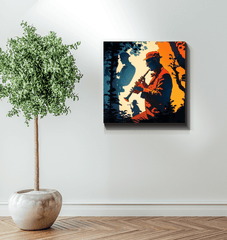 Music-themed abstract canvas, illustrating the harmony of melodies.