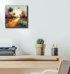 Starry Night Over the Mountains Wrapped Canvas