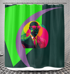 Retro Glamour Shower Curtain - Beyond T-shirts