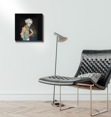 Rhapsody of Color canvas with lively art display.