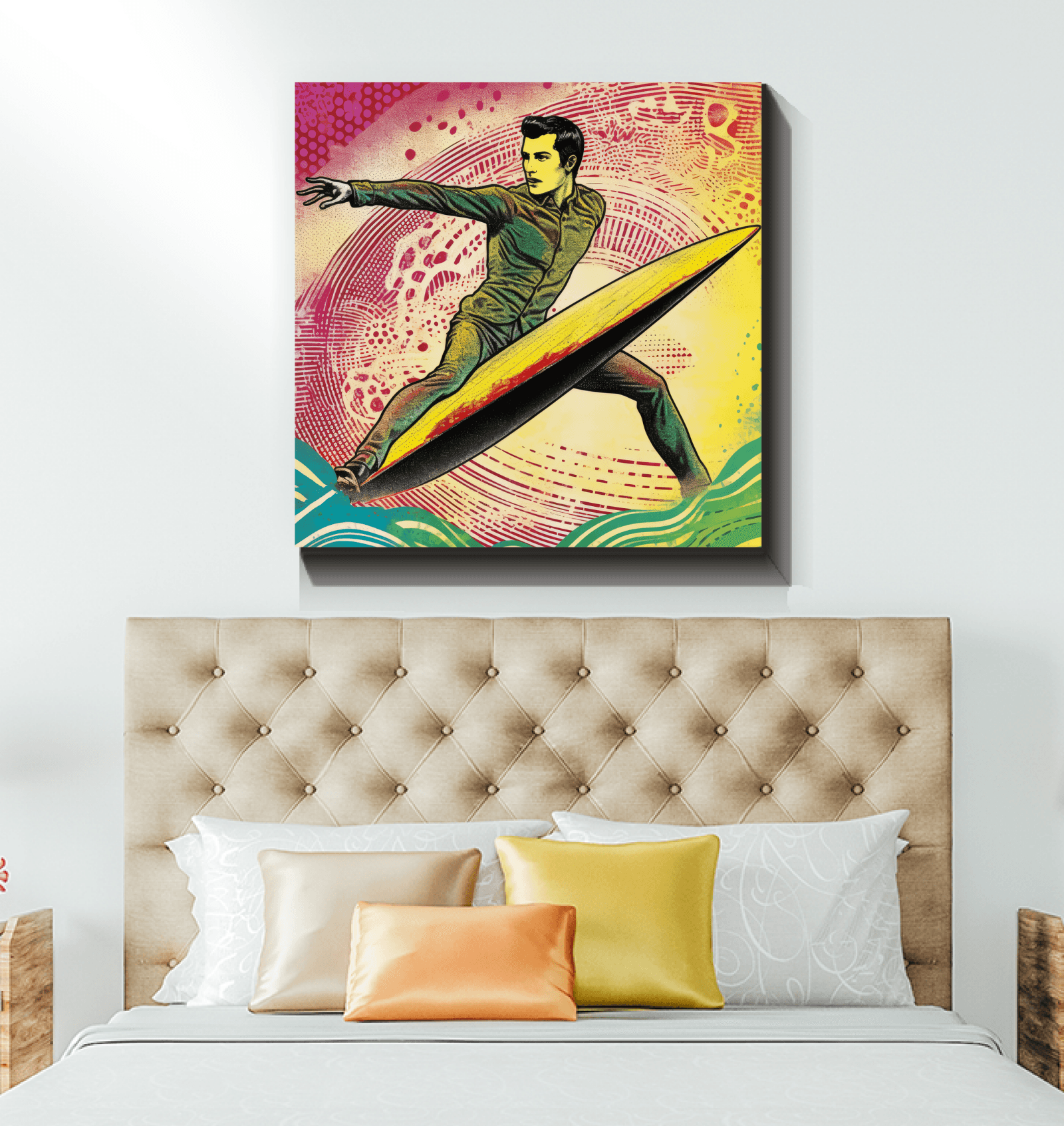 Surfing 1 09 Wrapped Canvas - Beyond T-shirts